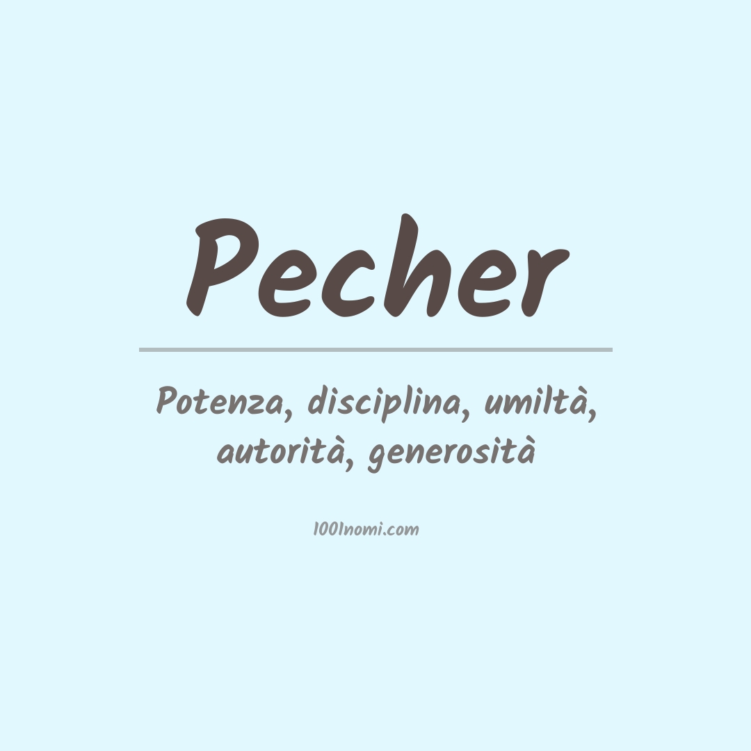 Significato del nome Pecher