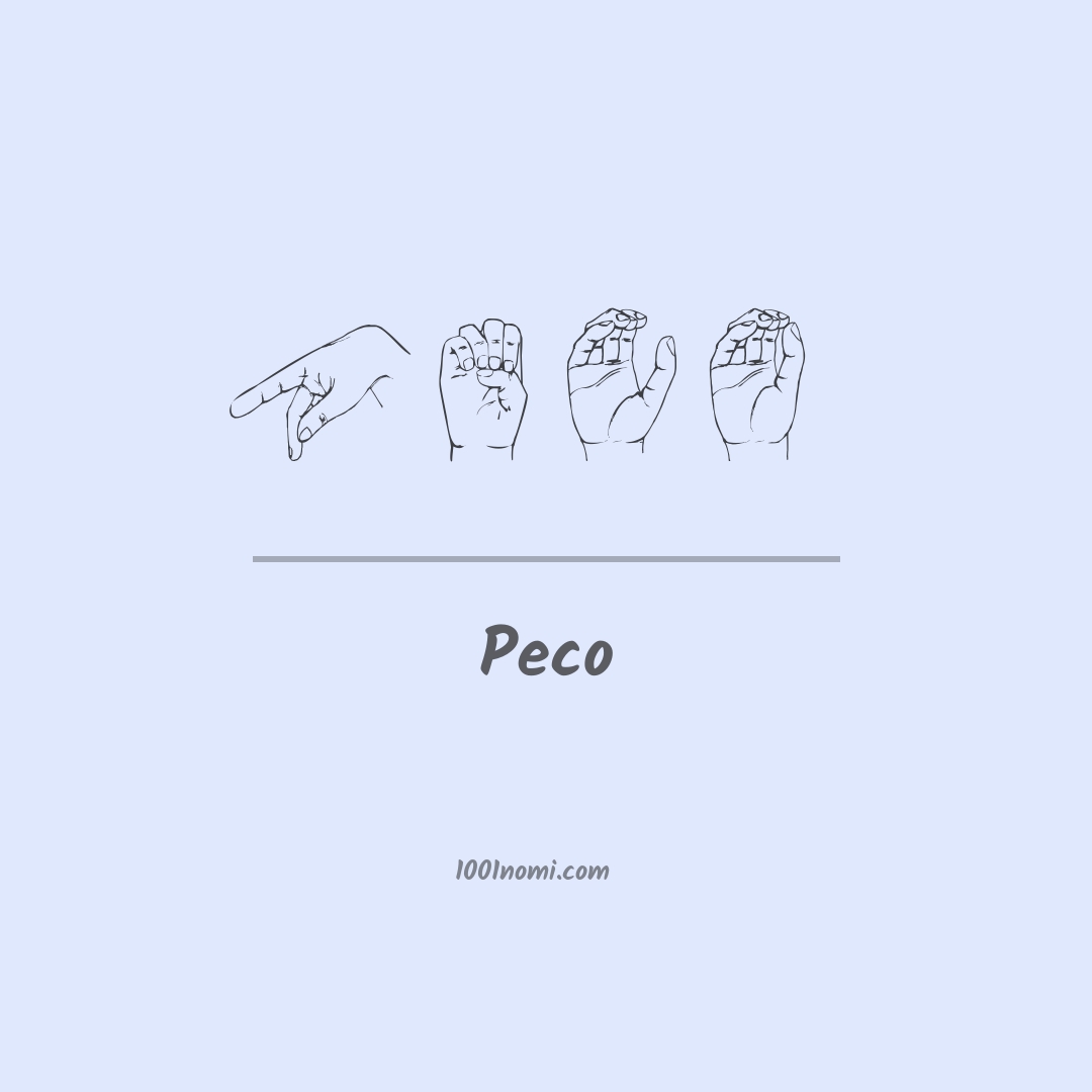 Peco nella lingua dei segni Peco nella lingua dei segni