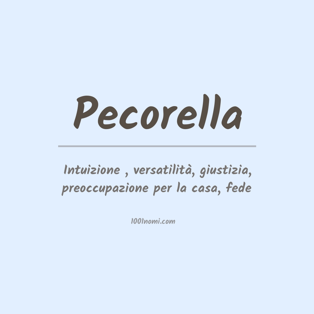 Significato del nome Pecorella Significato del nome Pecorella