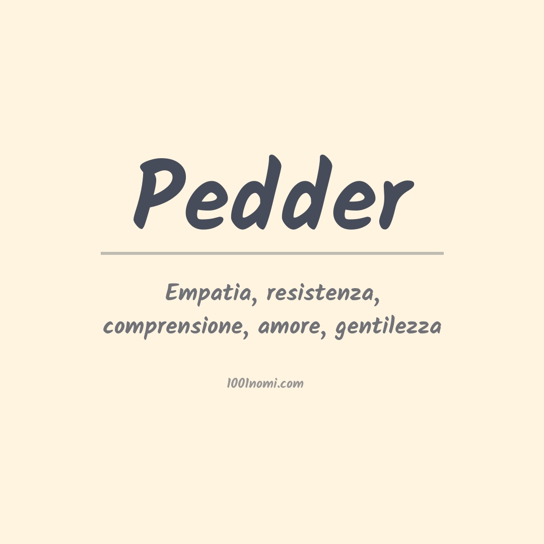 Significato del nome Pedder