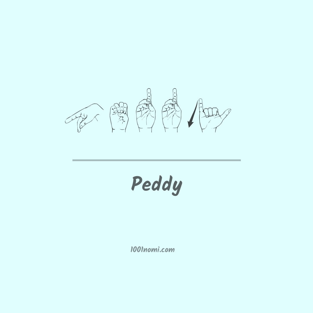 Peddy nella lingua dei segni