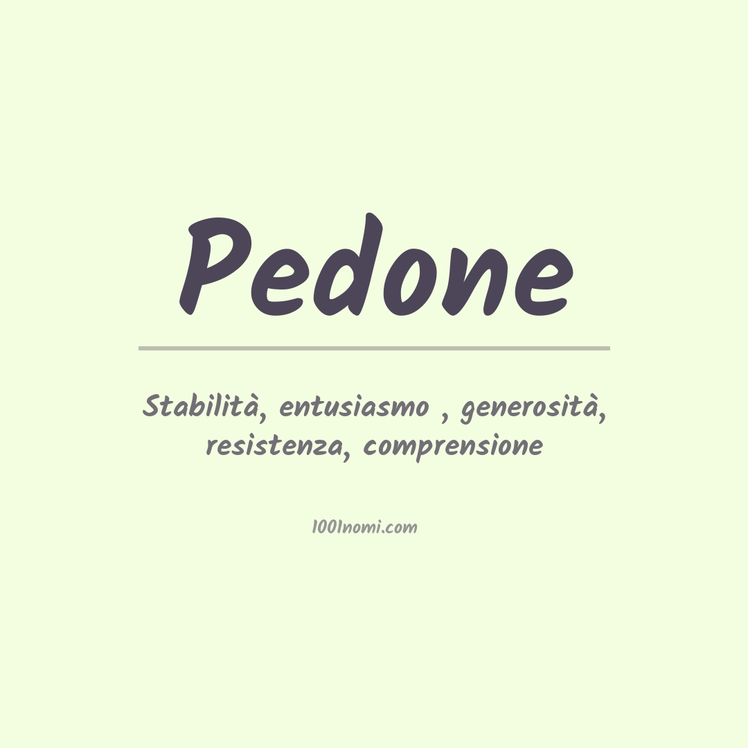 Significato del nome Pedone