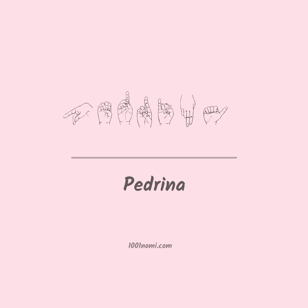 Pedrina nella lingua dei segni Pedrina nella lingua dei segni
