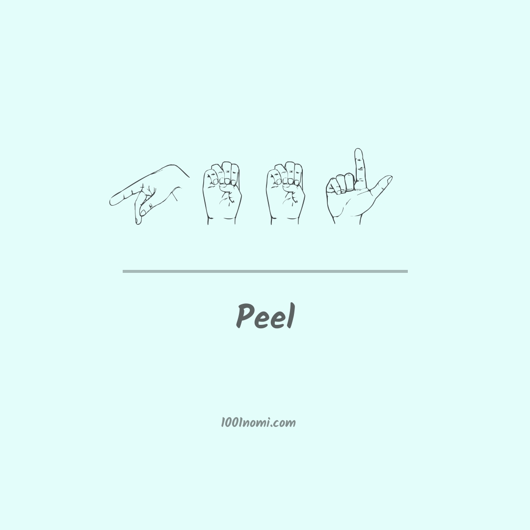 Peel nella lingua dei segni