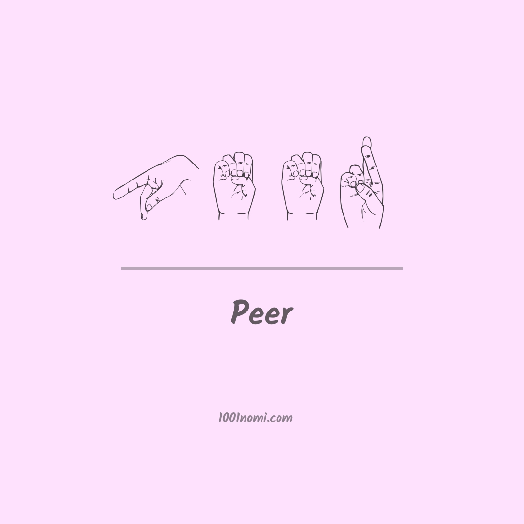 Peer nella lingua dei segni