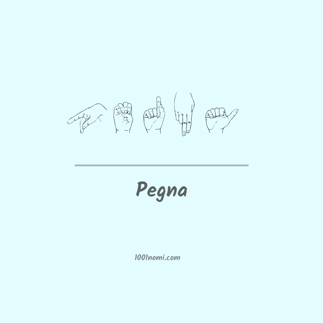 Pegna nella lingua dei segni