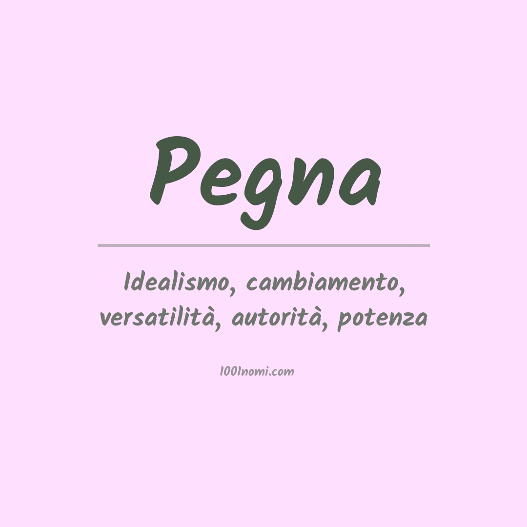 Significato del nome Pegna