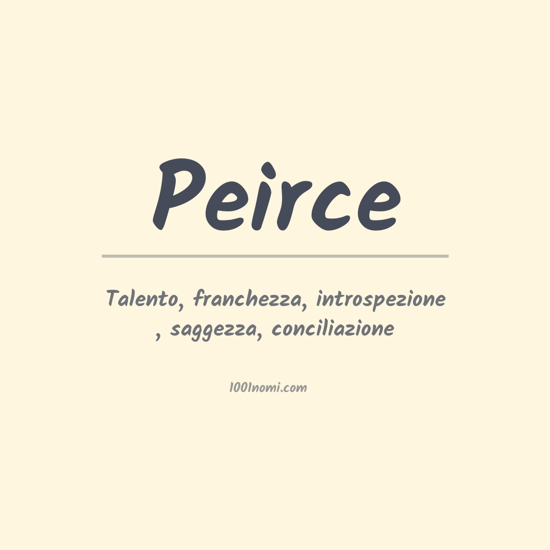 Significato del nome Peirce