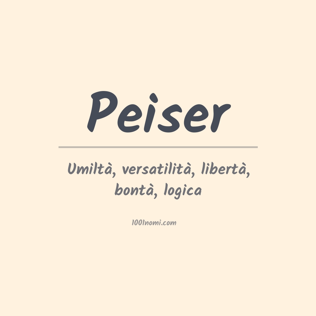 Significato del nome Peiser