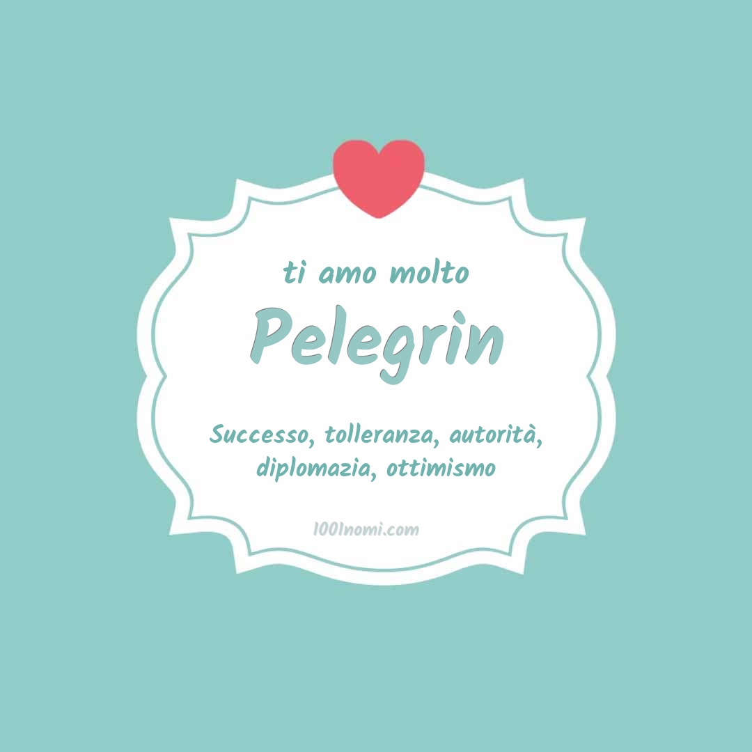 Ti amo molto Pelegrin