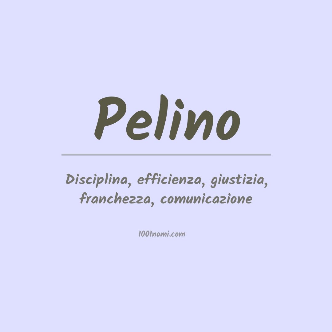 Significato del nome Pelino