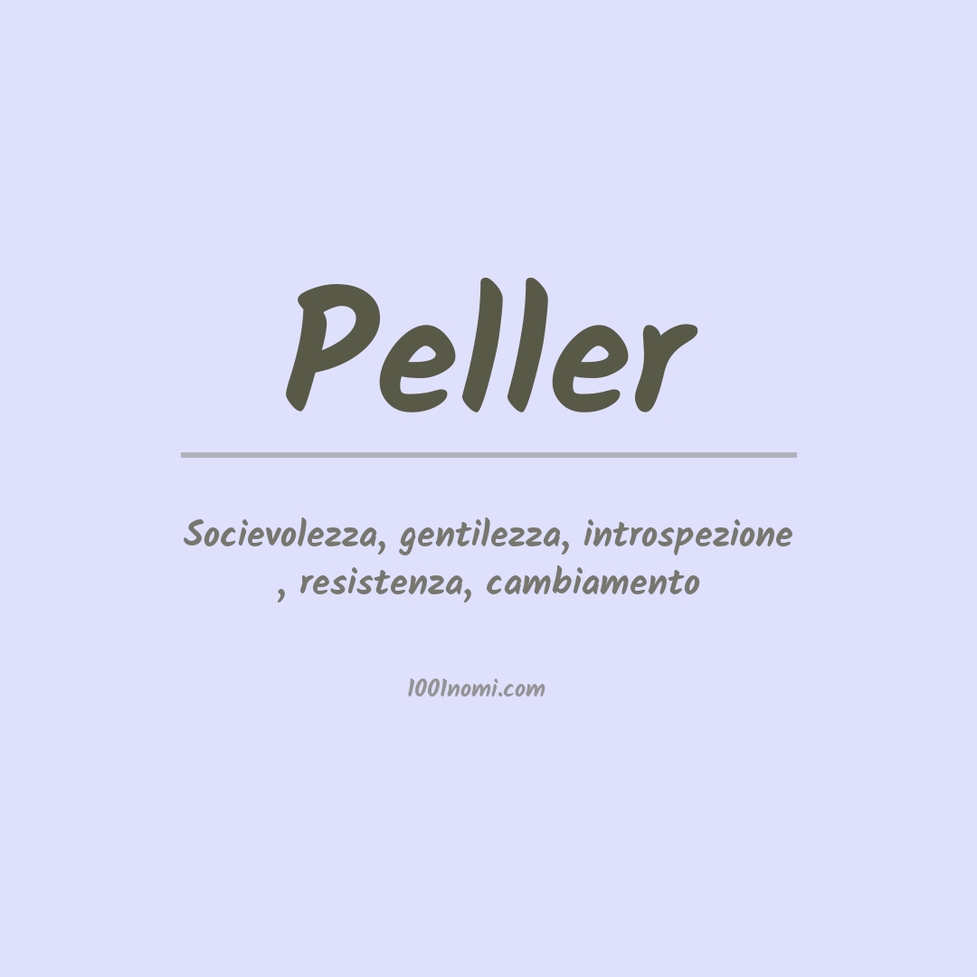 Significato del nome Peller