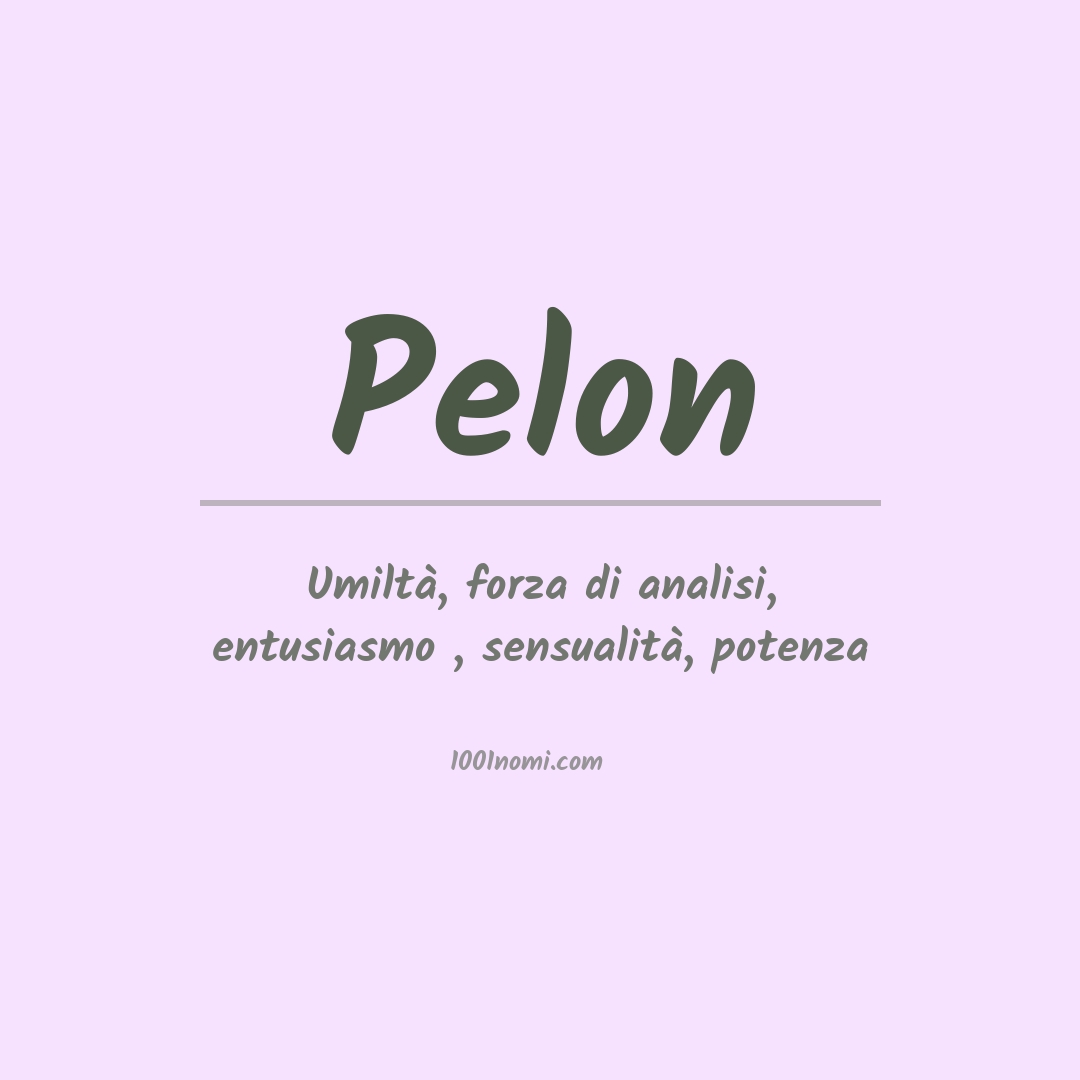 Significato del nome Pelon