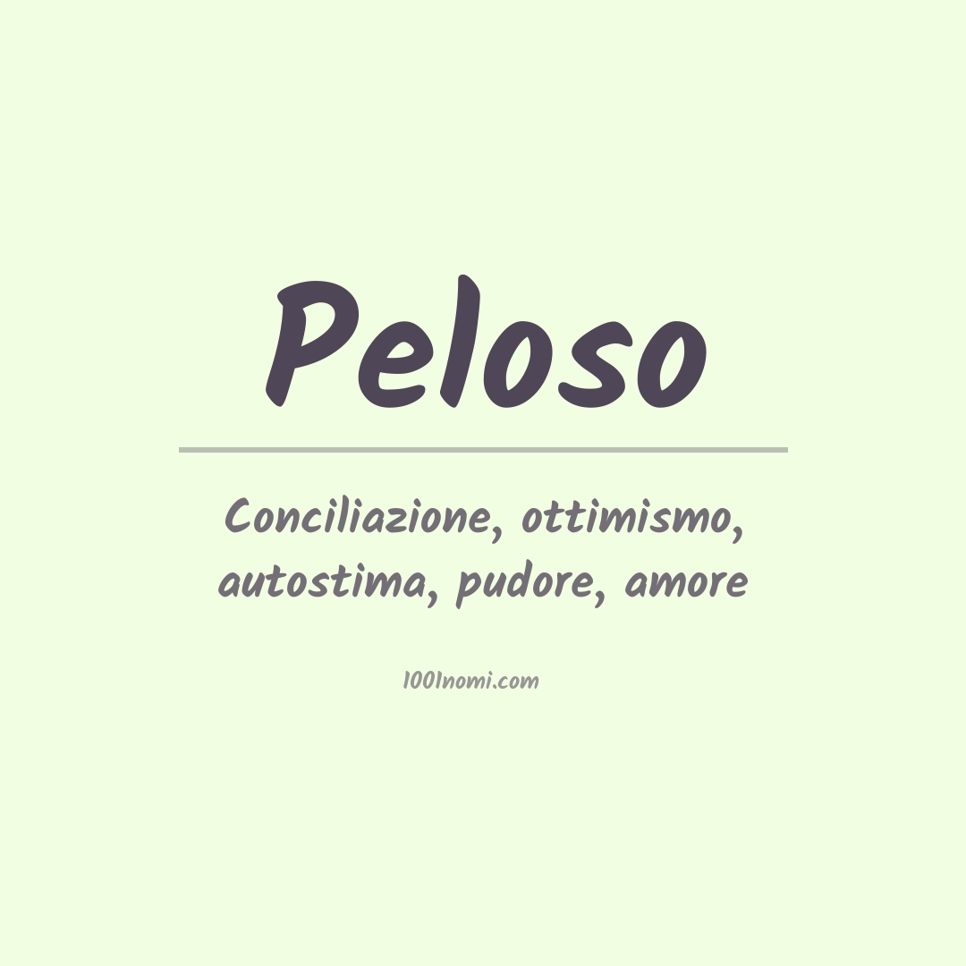 Significato del nome Peloso