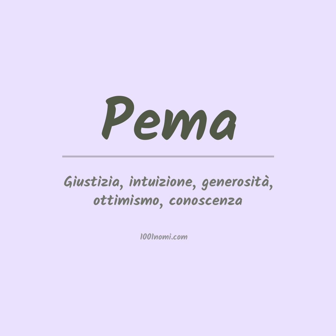 Significato del nome Pema Significato del nome Pema