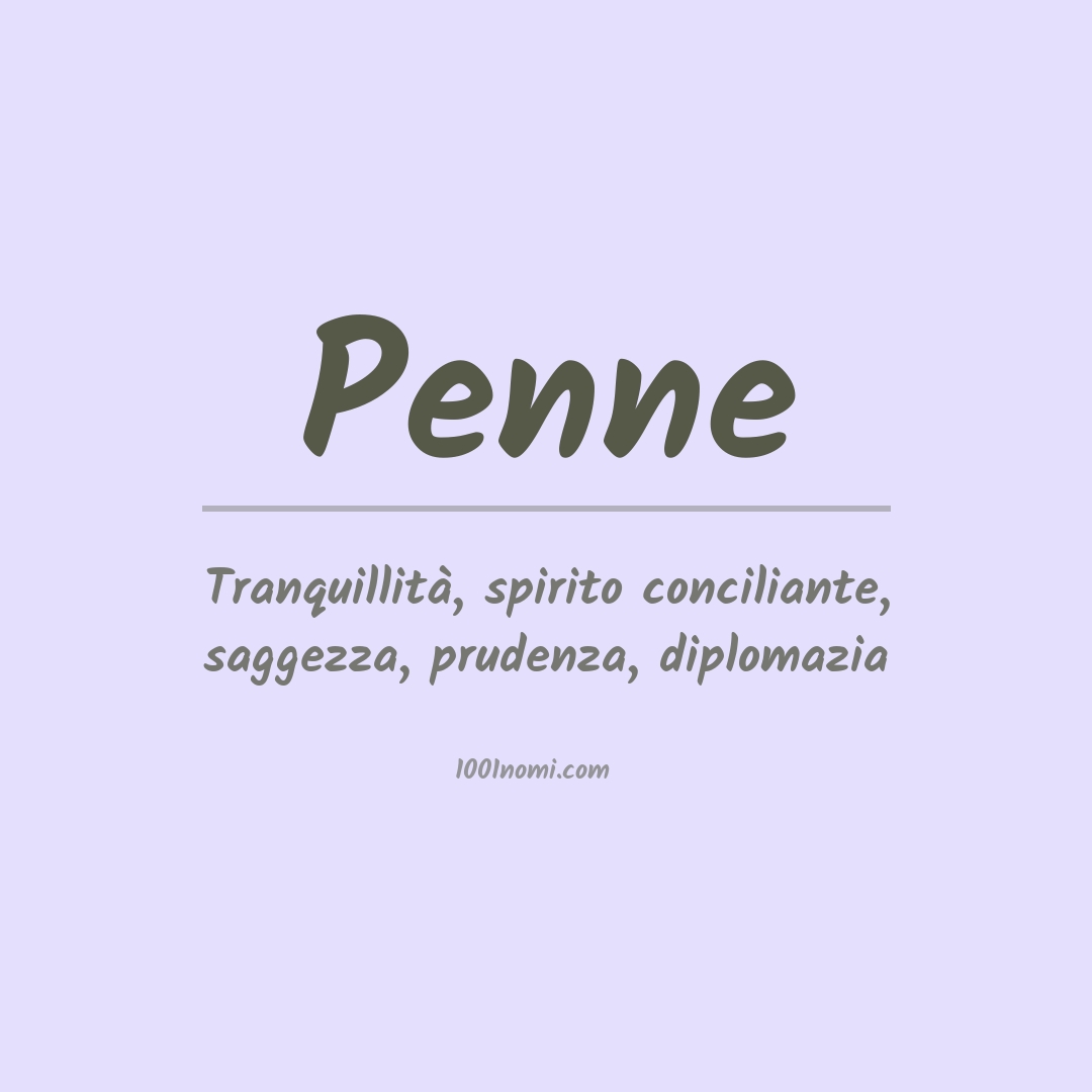 Significato del nome Penne