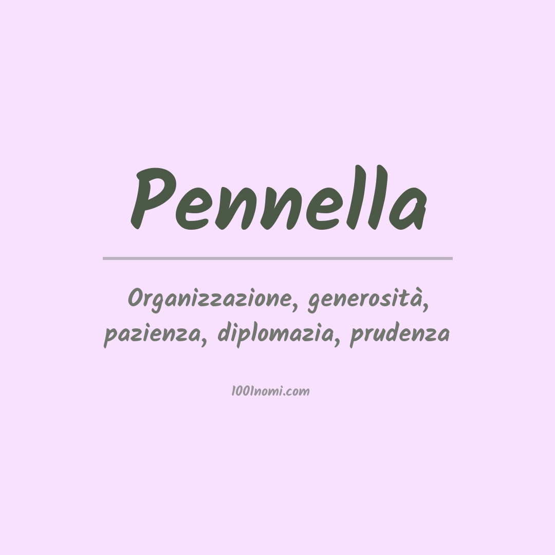 Significato del nome Pennella Significato del nome Pennella