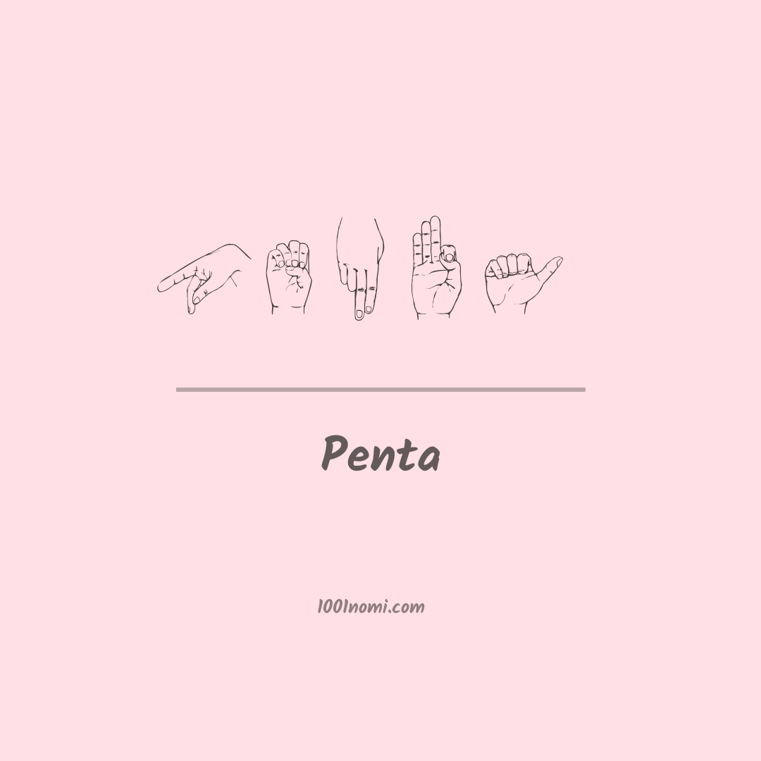 Penta nella lingua dei segni Penta nella lingua dei segni