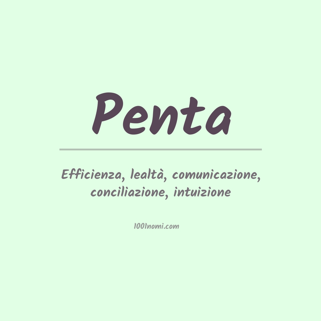 Significato del nome Penta Significato del nome Penta