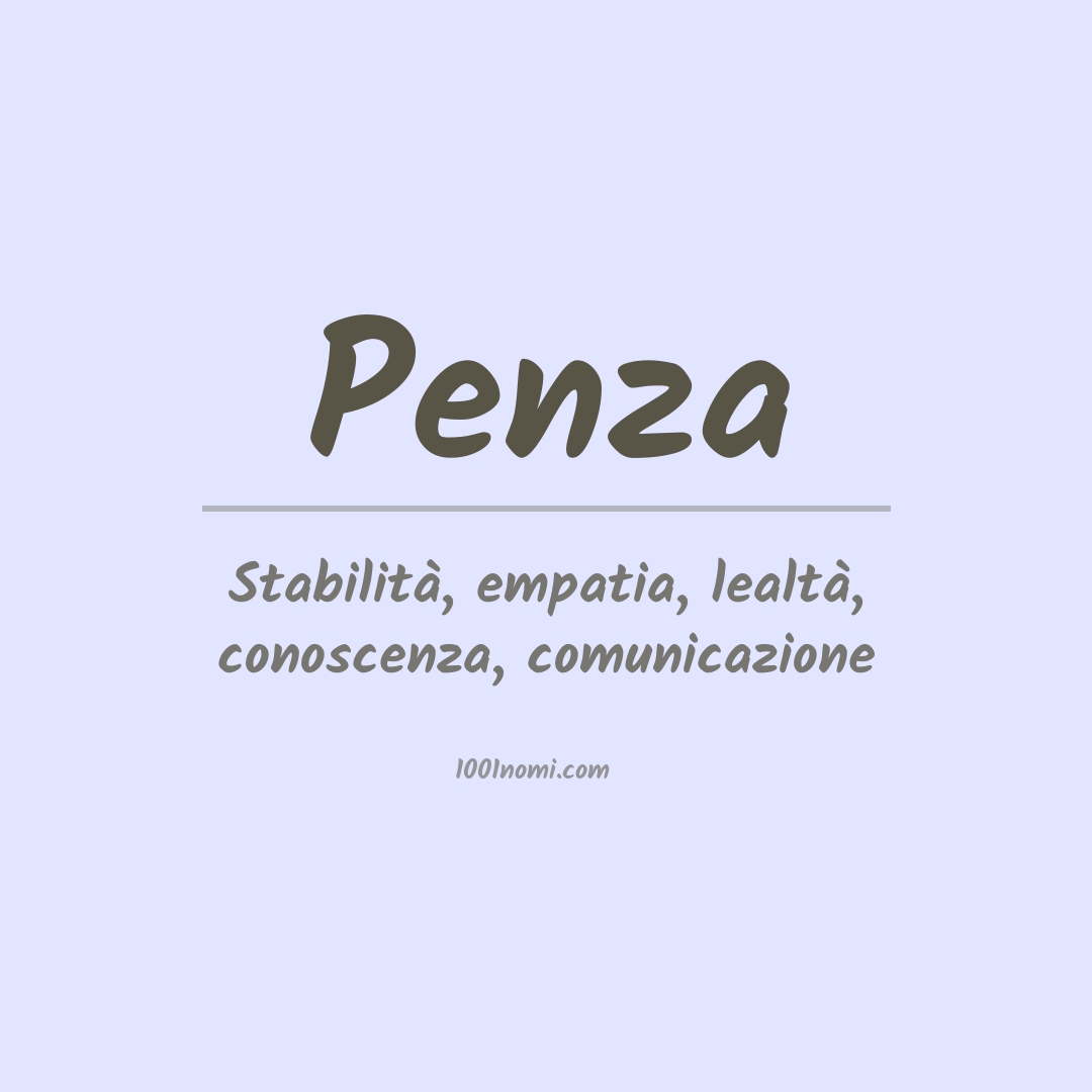 Significato del nome Penza