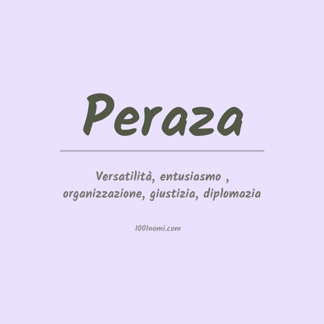 Significato del nome Peraza