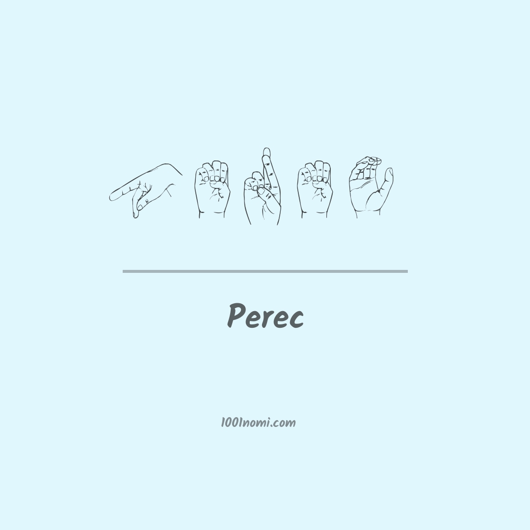 Perec nella lingua dei segni