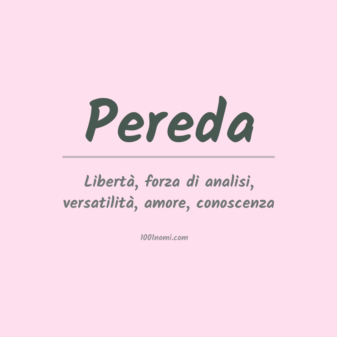 Significato del nome Pereda