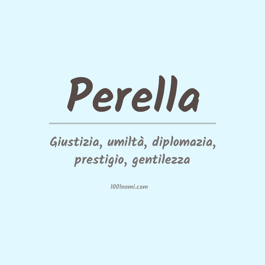 Significato del nome Perella