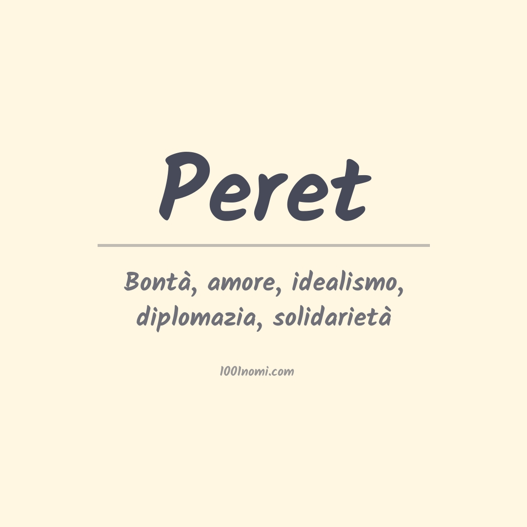 Significato del nome Peret Significato del nome Peret