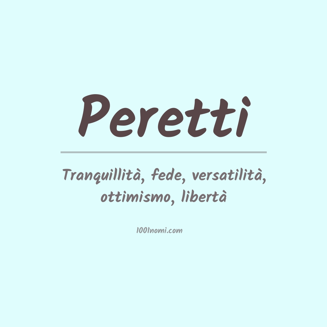 Significato del nome Peretti