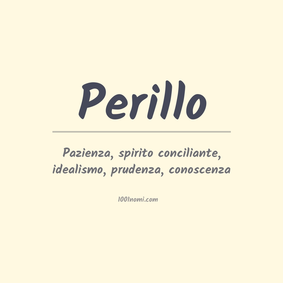 Significato del nome Perillo