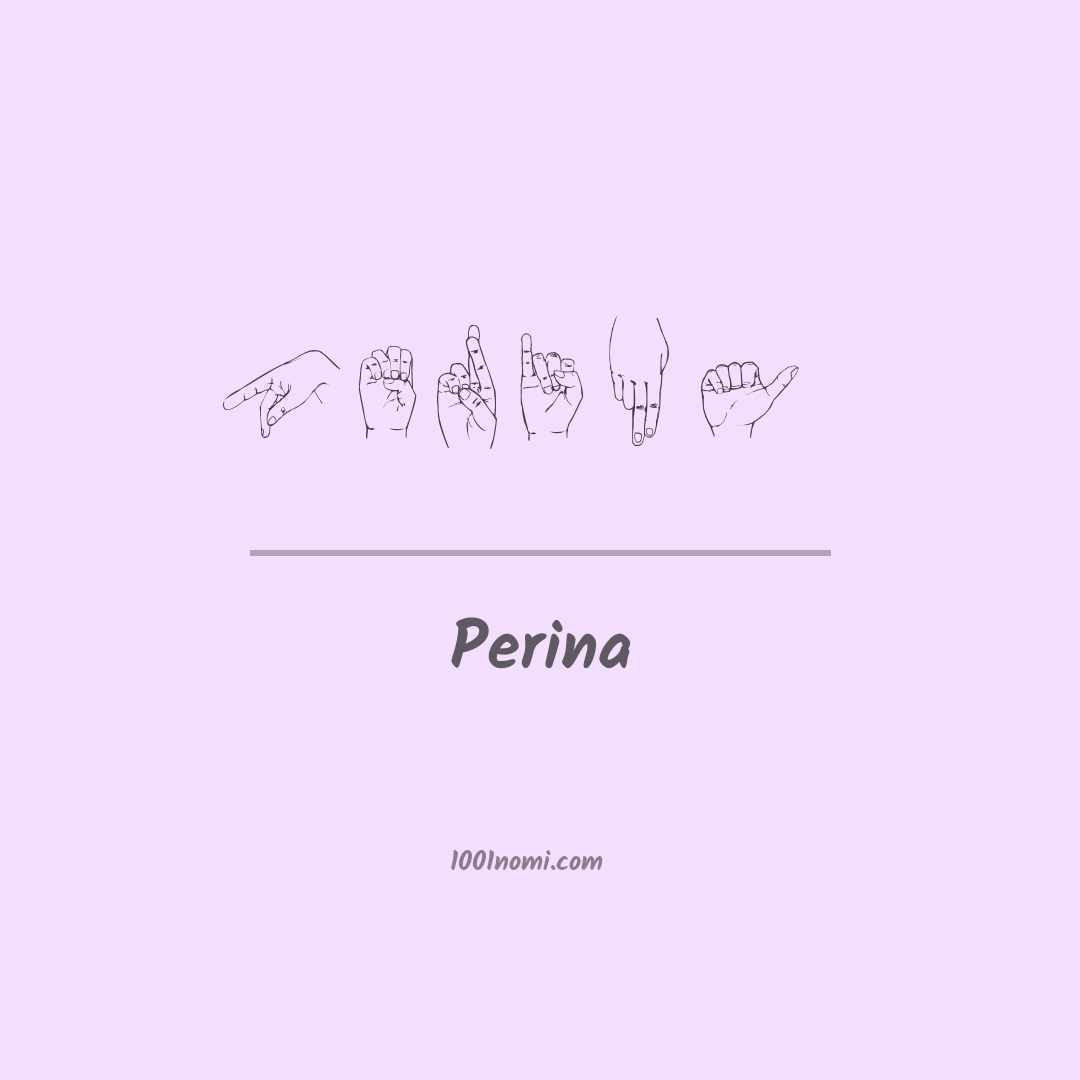Perina nella lingua dei segni