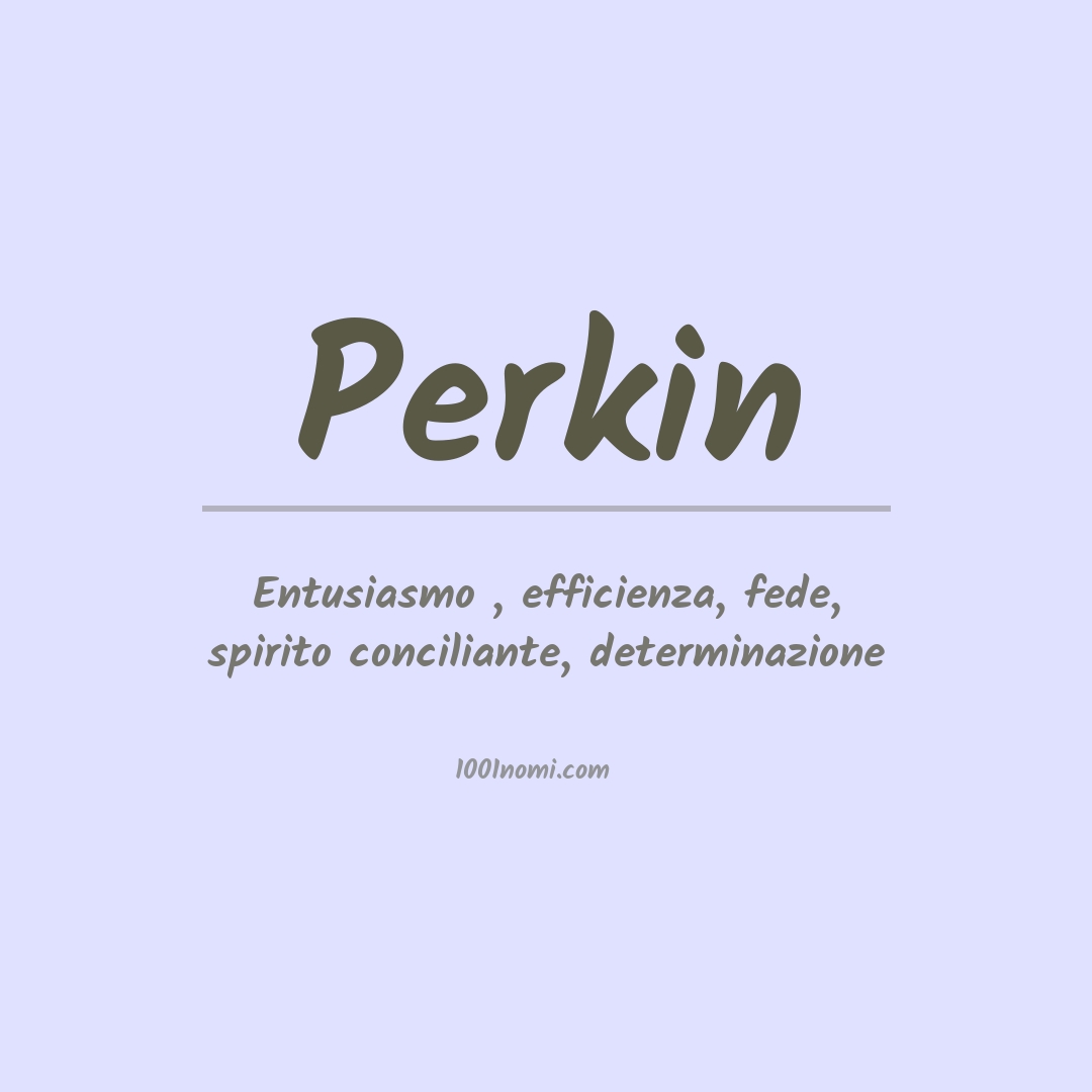 Significato del nome Perkin