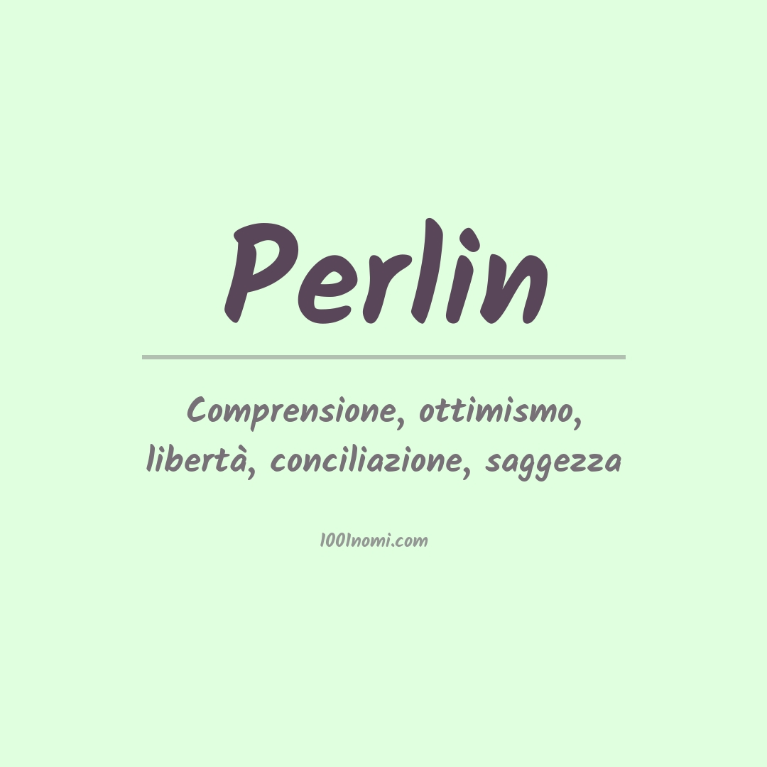 Significato del nome Perlin