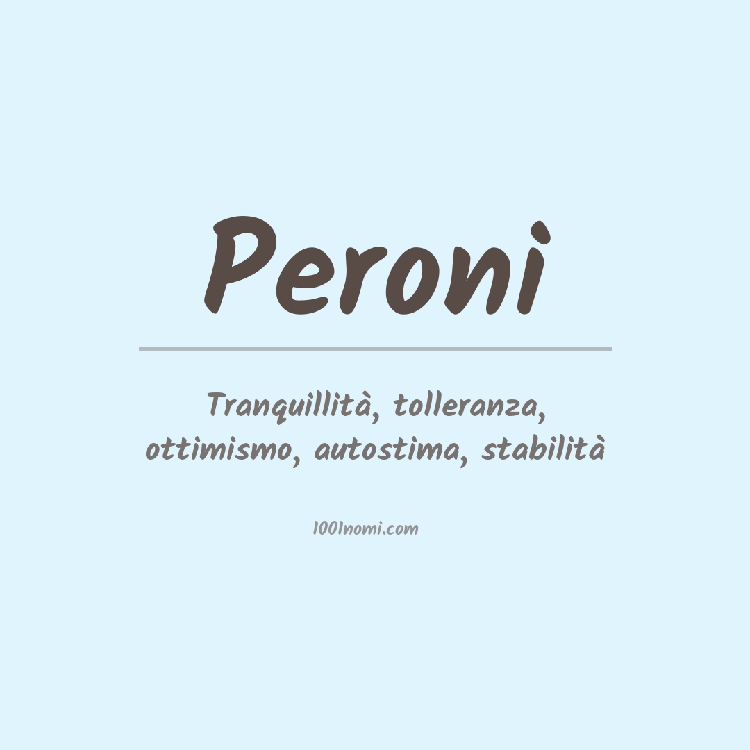 Significato del nome Peroni