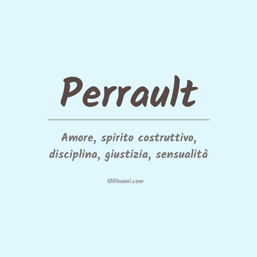 Significato del nome Perrault