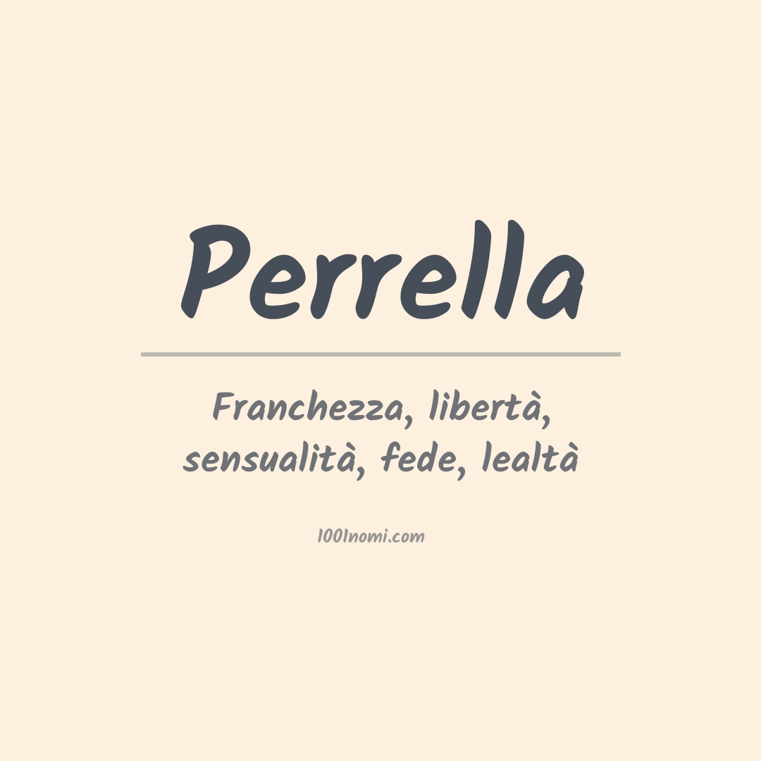 Significato del nome Perrella