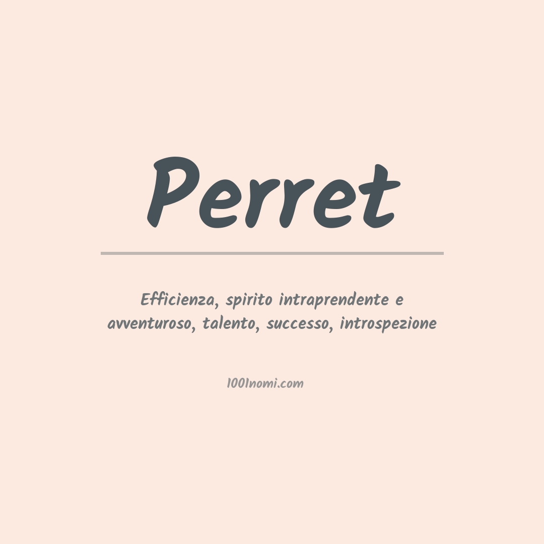 Significato del nome Perret