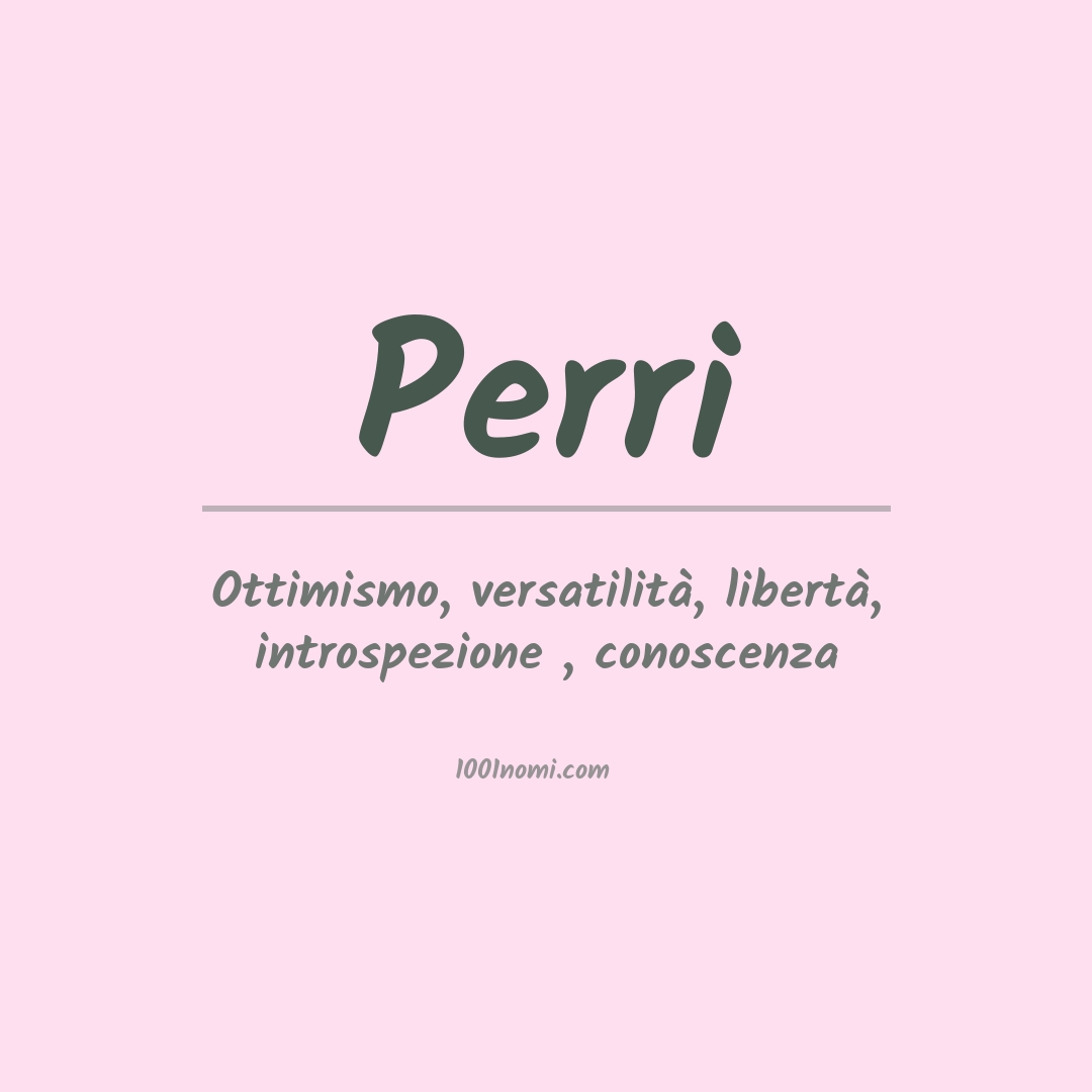 Significato del nome Perri