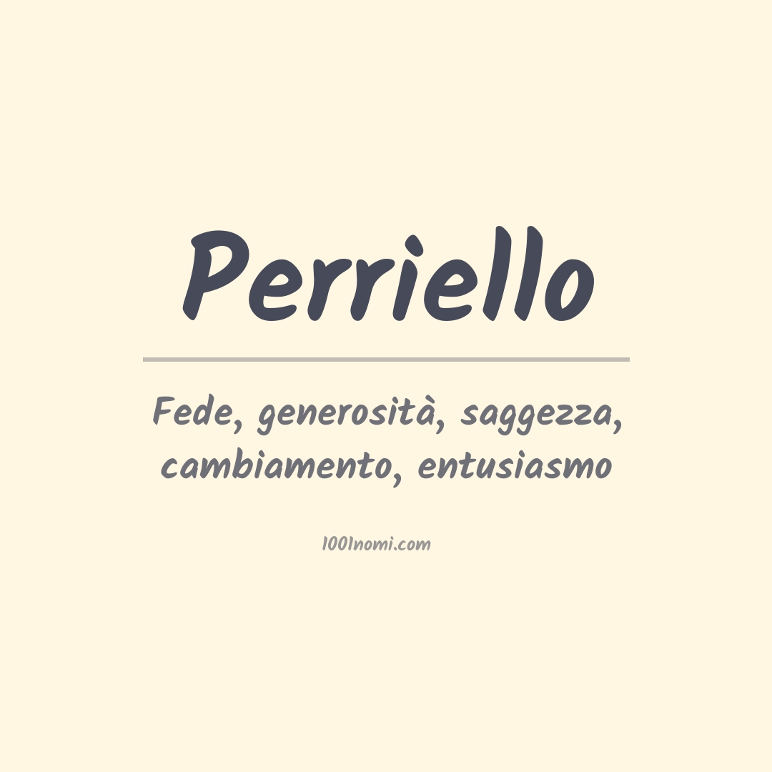 Significato del nome Perriello