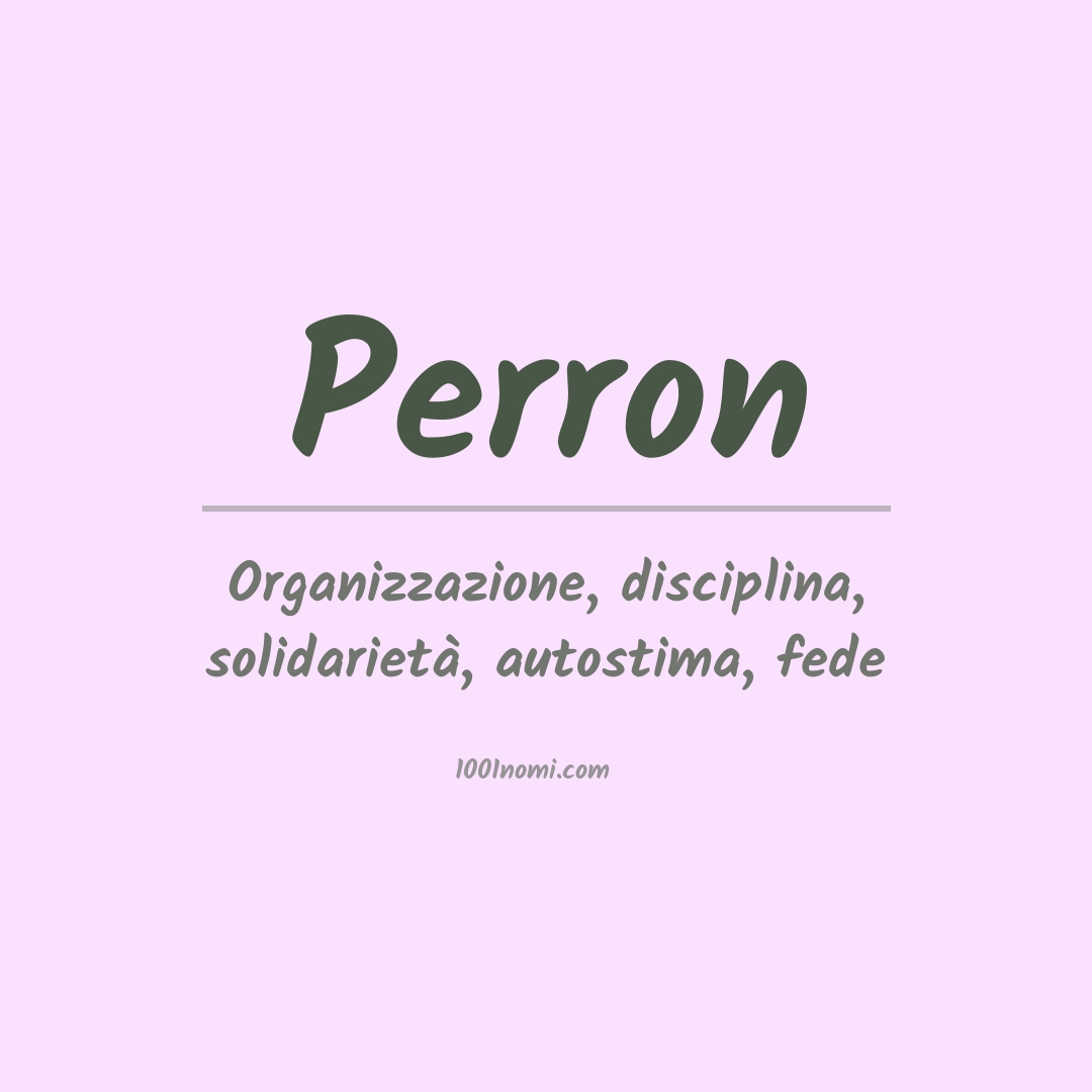 Significato del nome Perron