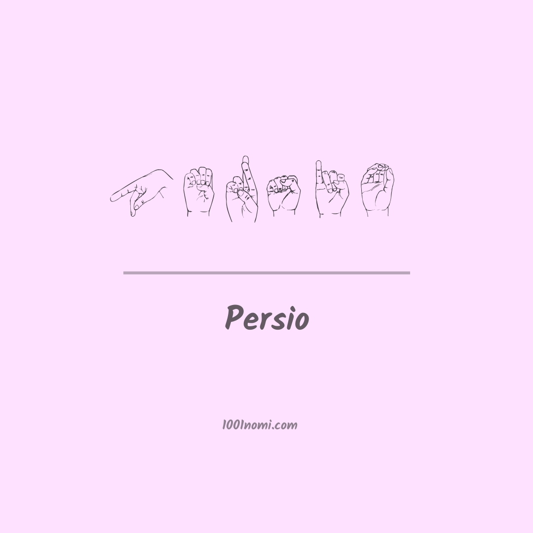 Persio nella lingua dei segni