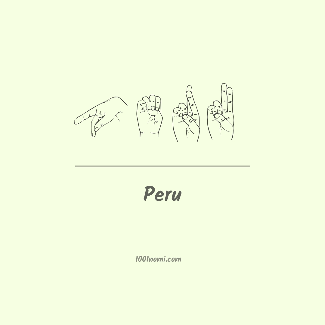Peru nella lingua dei segni