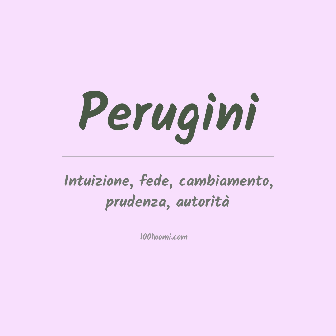 Significato del nome Perugini