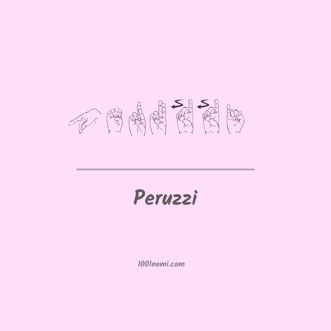 Peruzzi nella lingua dei segni