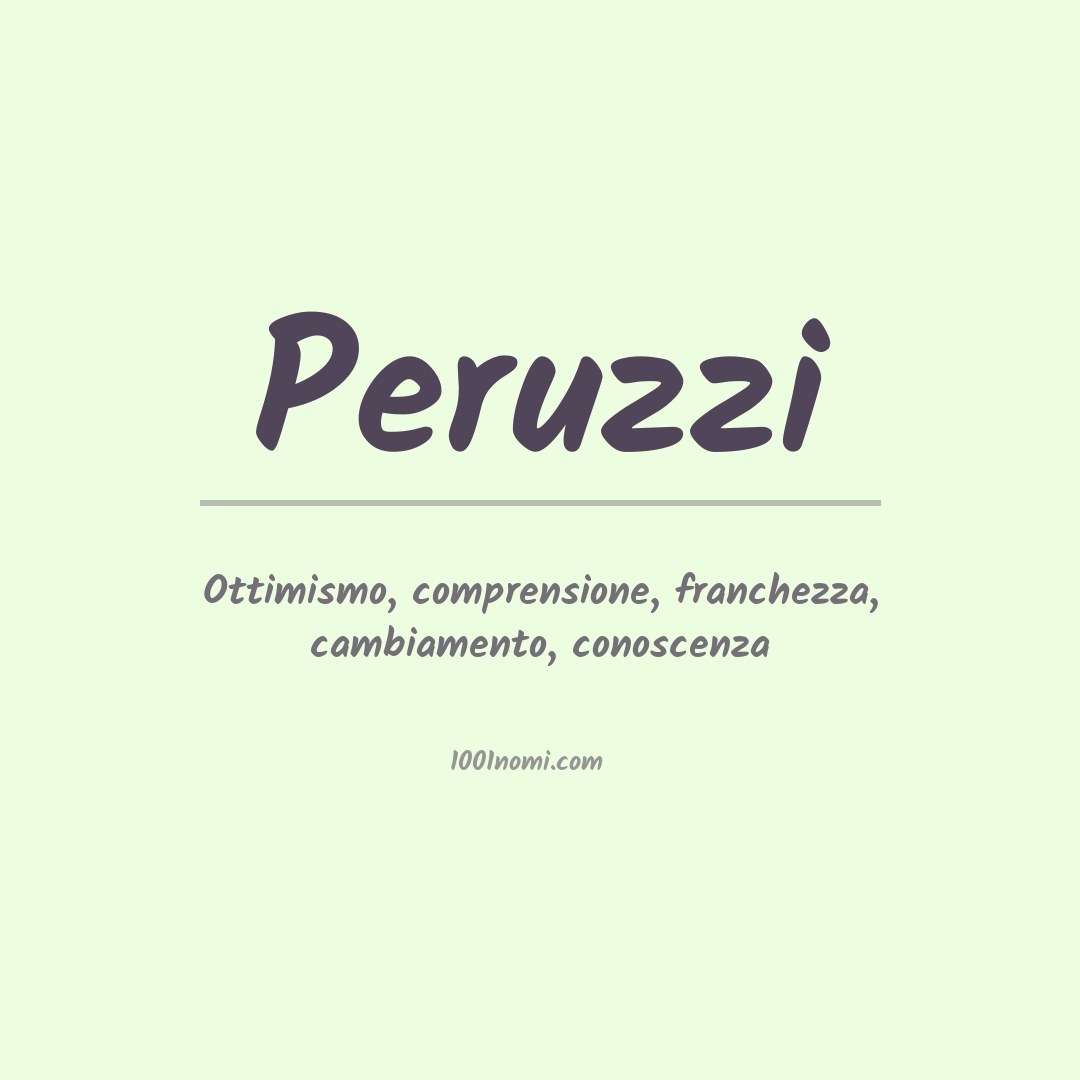 Significato del nome Peruzzi