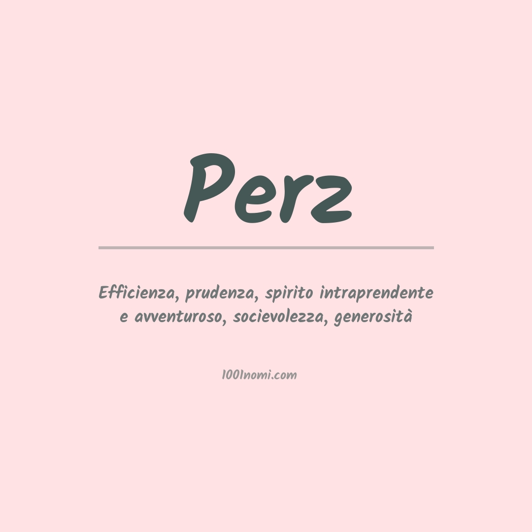 Significato del nome Perz