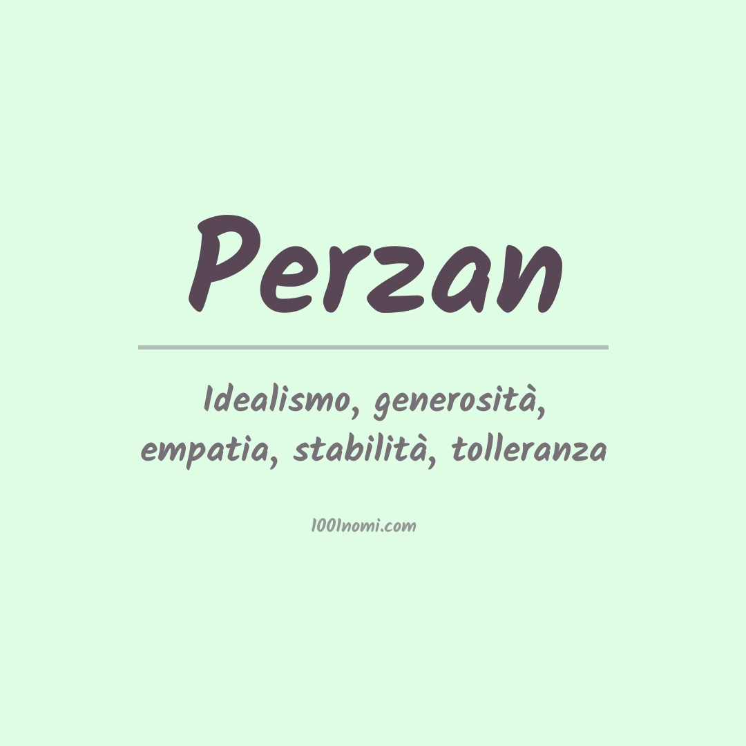 Significato del nome Perzan