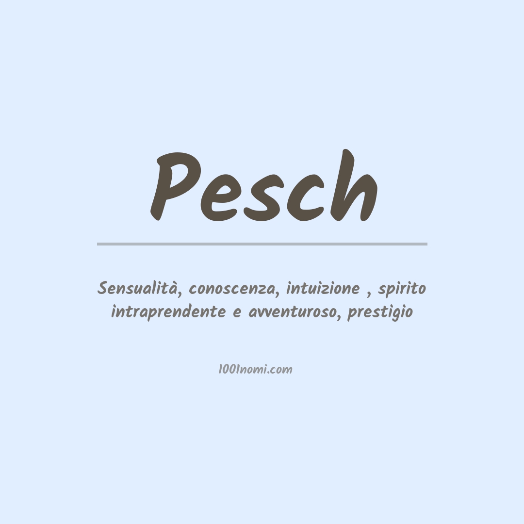 Significato del nome Pesch