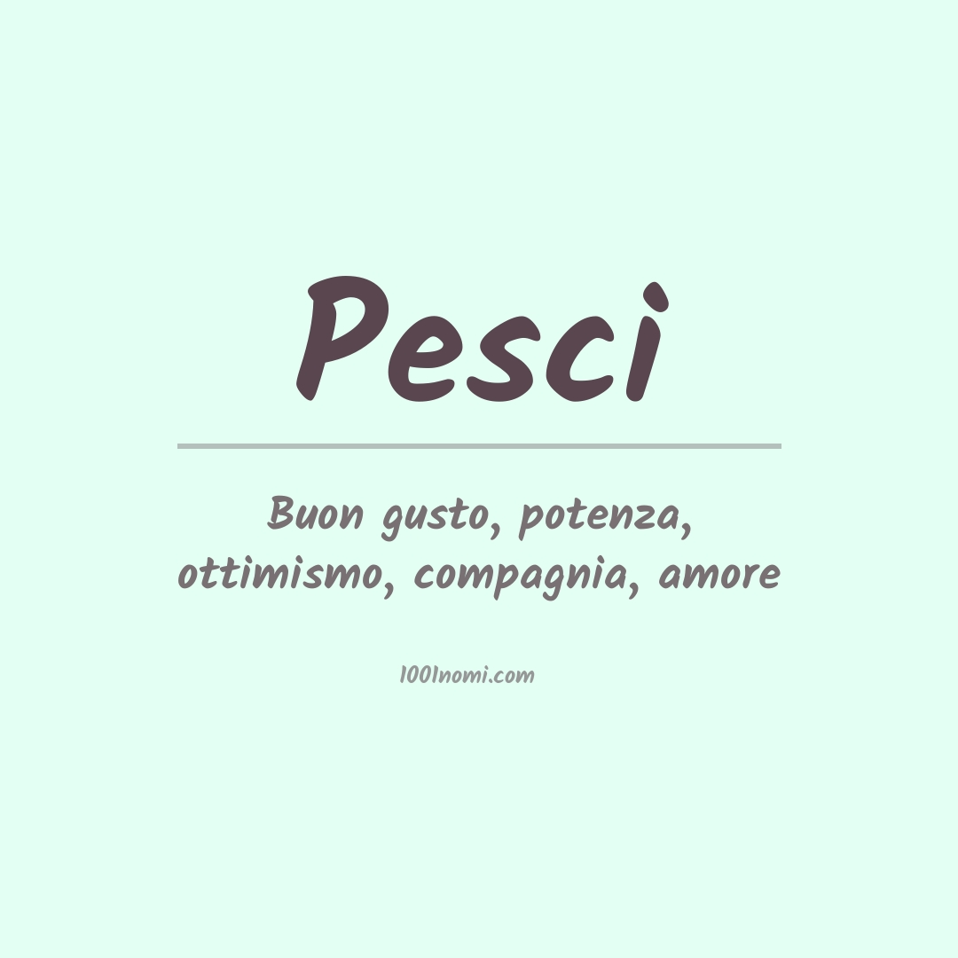 Significato del nome Pesci